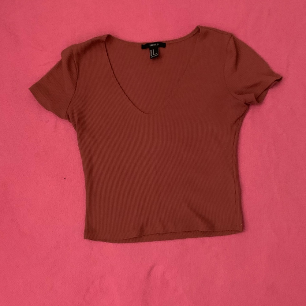 Waffle knit top